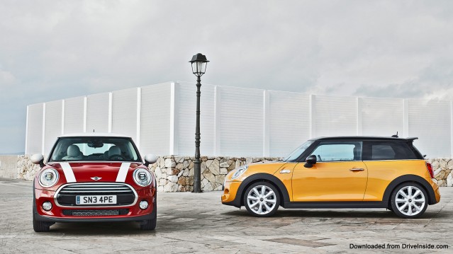 Mini Cooper and the Mini Cooper S front and side view