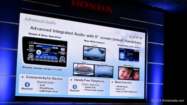 Advanced integrated Audio with 5 inch screen