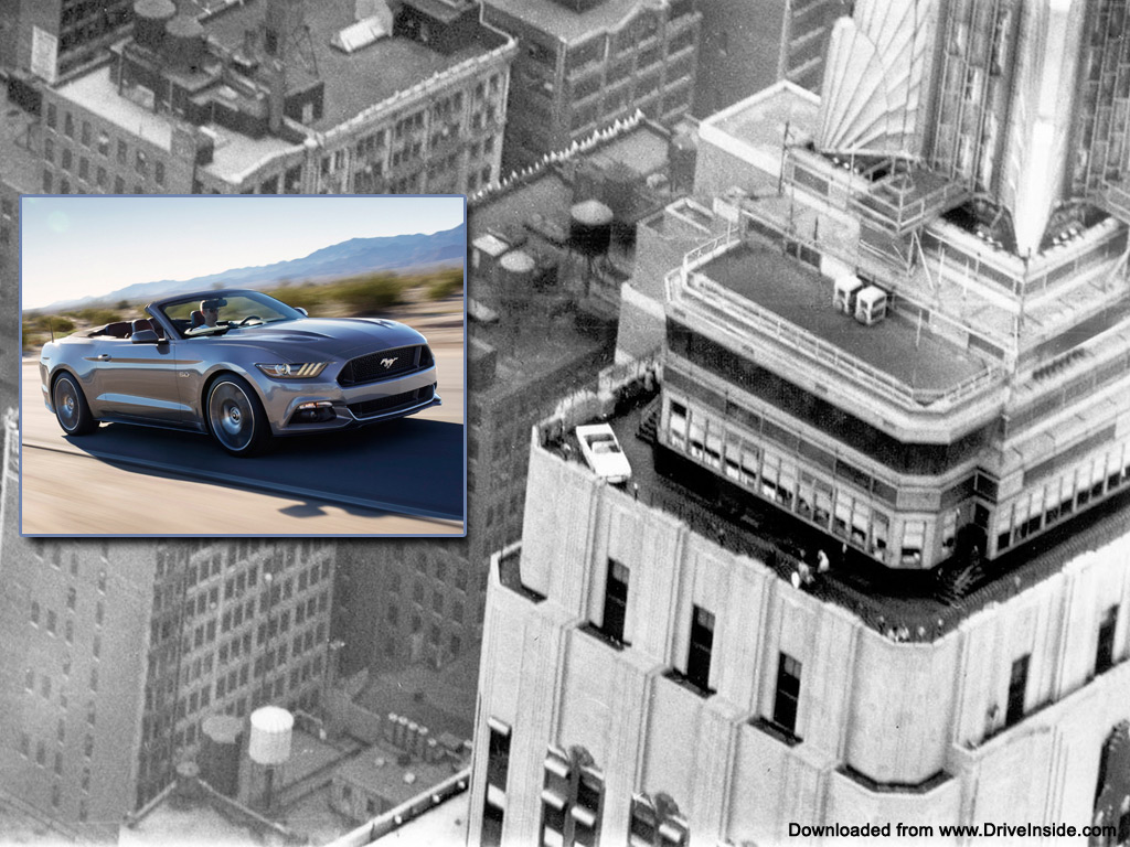 Ford Mustang on the top of Empire State Building