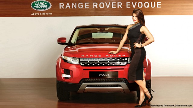 Jacqueline Fernandez with Range Rover Evoque