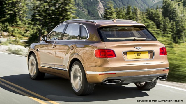 Bentley Bentayga rear wallpaper