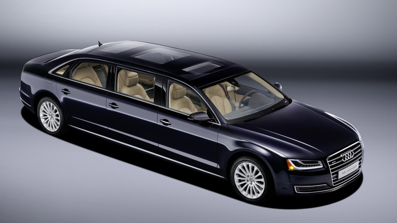 Audi A8 L extended top view