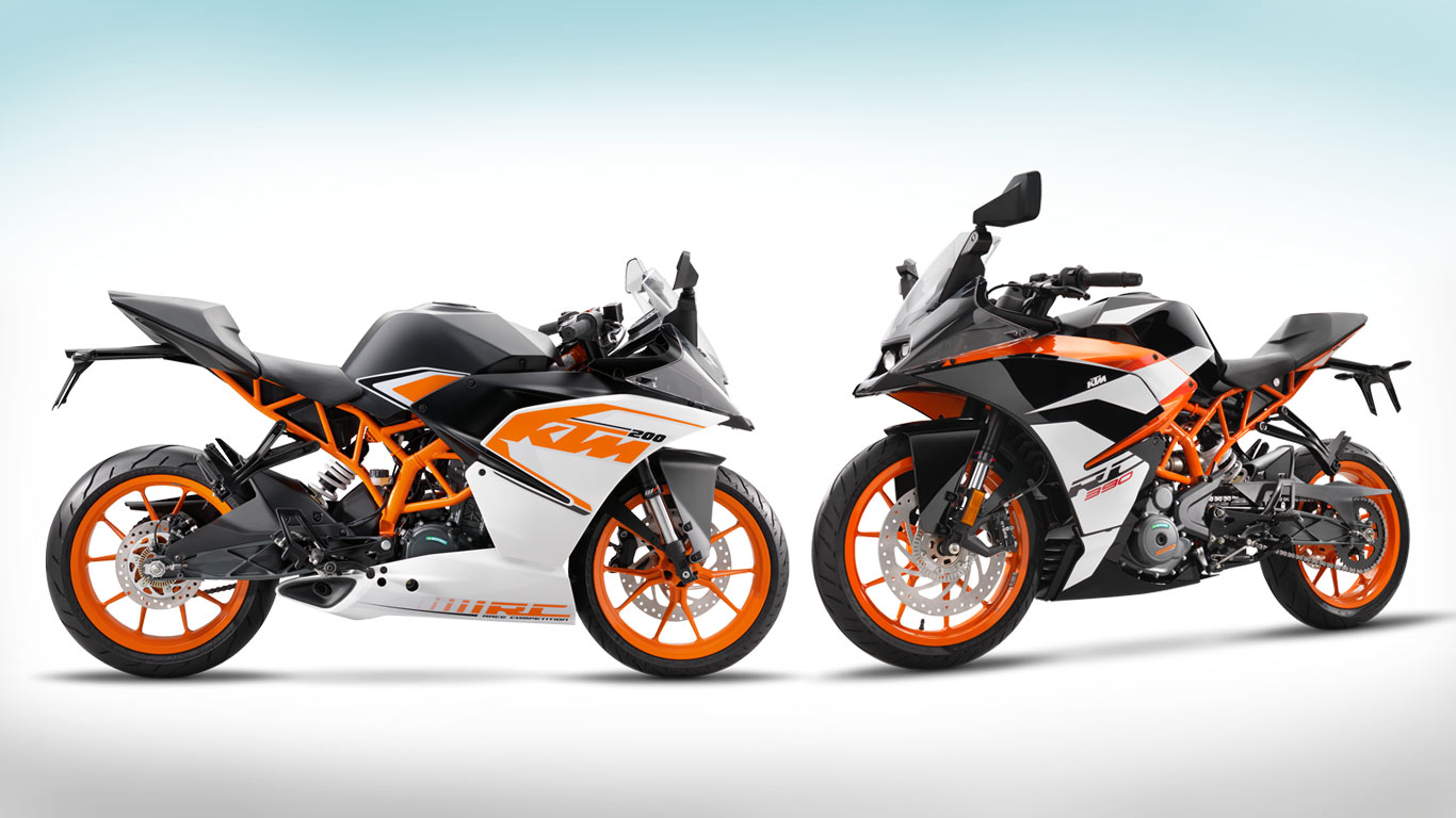 KTM RC 390 and RC 200