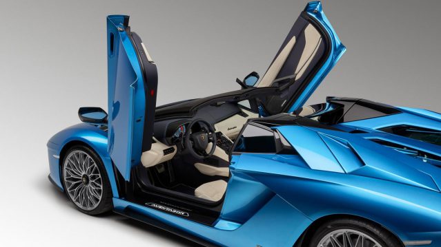 Aventador S Roadster door open